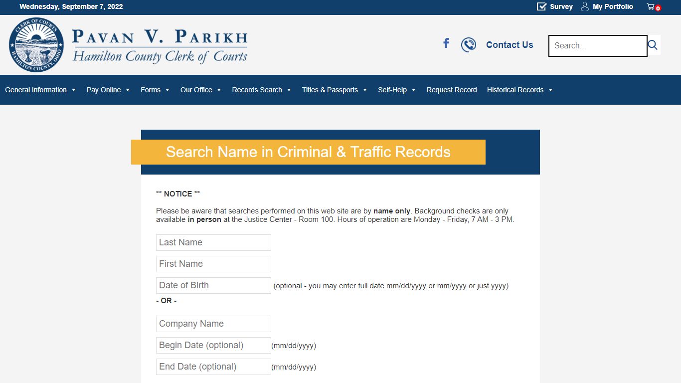 Search Name in Criminal & Traffic Records – Hamilton County Clerk of Courts