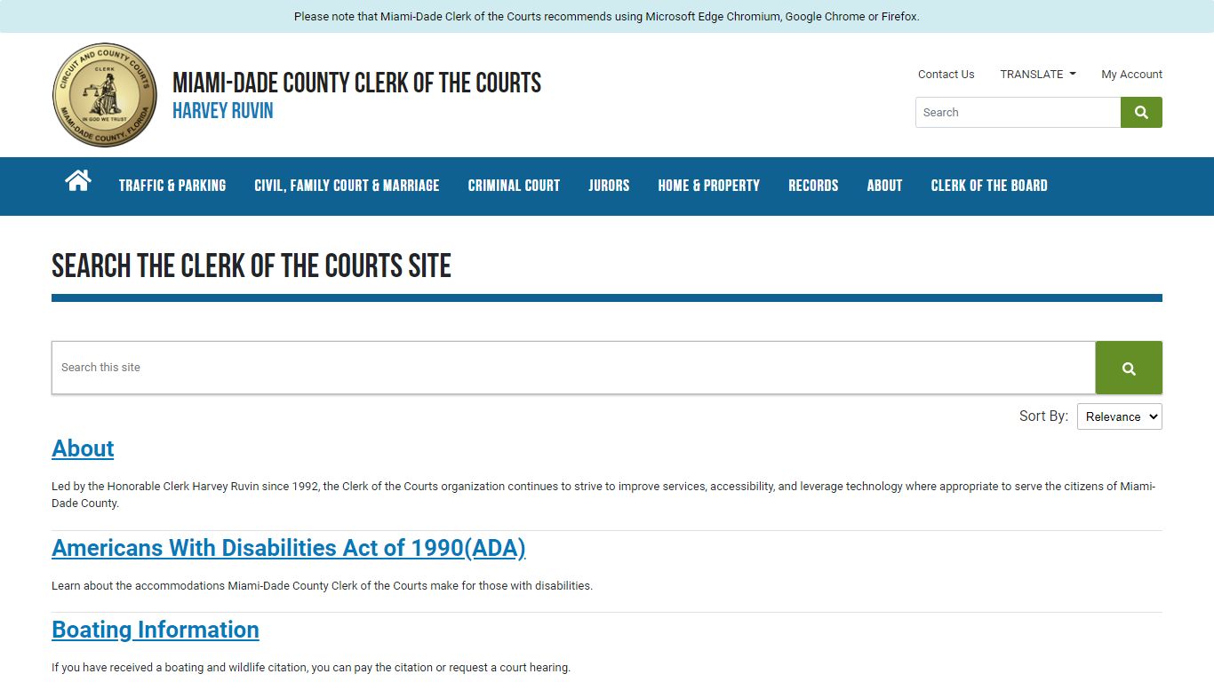 Search the Clerk of the Courts Site - Miami-Dade Clerk